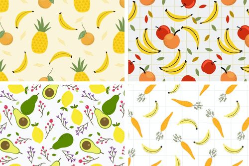 新鲜水果 新鲜 水果 主题 无缝 图案 设计素材 设计素材