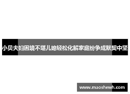 小贝夫妇困境不堪儿媳轻松化解家庭纷争成默契中坚